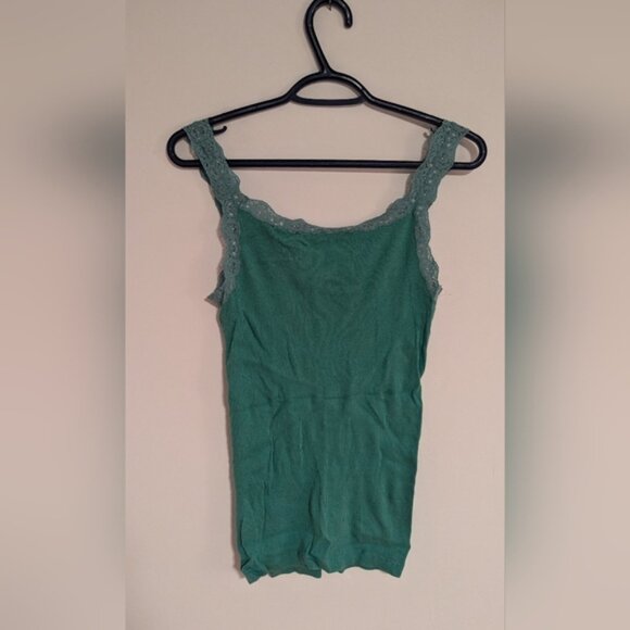 Tommy Hilfiger Green Tank Top with Lace Trim - Womens X-Large - Picture 3 of 3